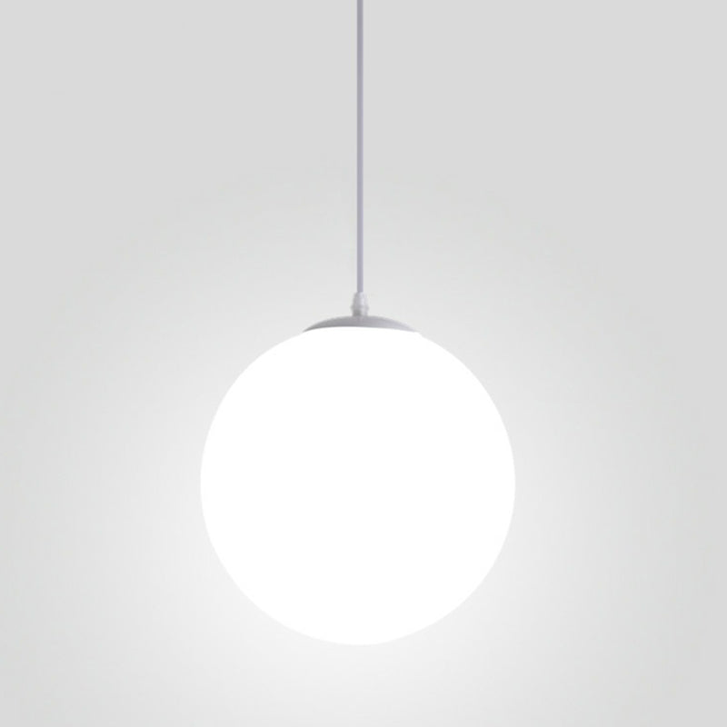 Taavita Light Modern Ball Hanging Light Simple White Glass Ceiling Pendant for Clothing Store