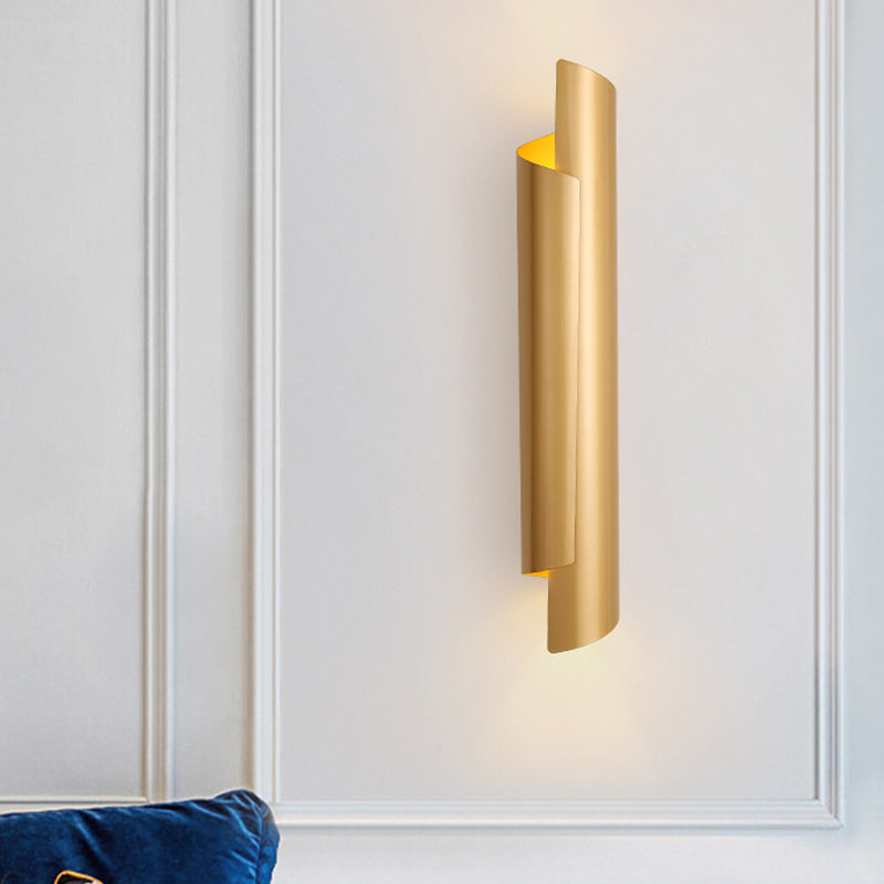 Modern Iron Black/White/Gold-Scrolled Wall Lamp 2-Light Fixture, 16"/21.5"/29.5" Wide