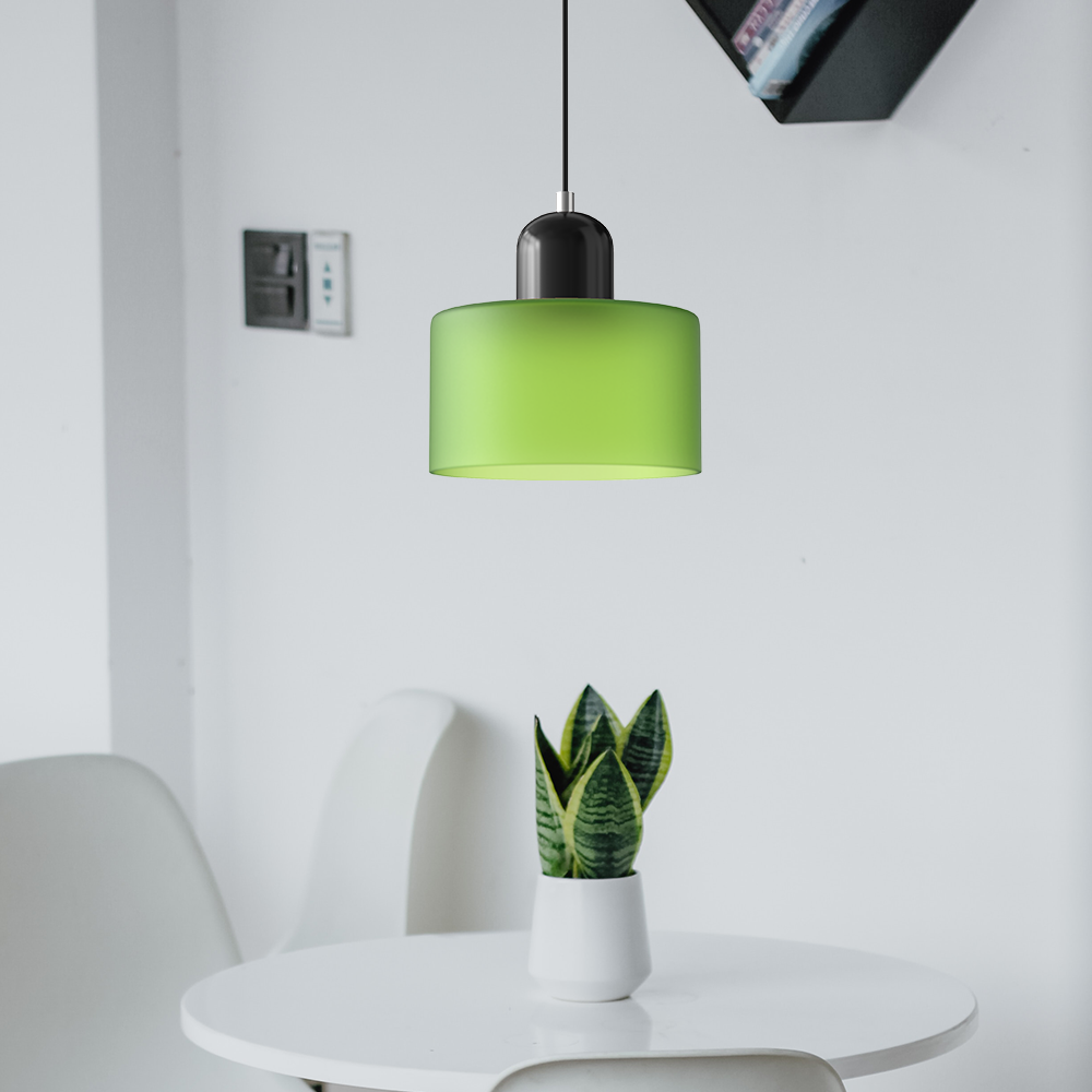 Pendant Light | Bauhaus-Inspired Glass Shade | Adjustable Hanging Length | Easy Assembly