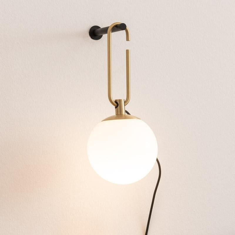 Global Matte White Glass Sconce Light Simplicity 1 Bulb Black and Gold Wall Mount Lamp Clearhalo 'Cast Iron' 'Glass' 'Industrial' 'Modern wall lights' 'Modern' 'Tiffany' 'Traditional wall lights' 'Wall Lamps & Sconces' 'Wall Lights' Lighting' 274645