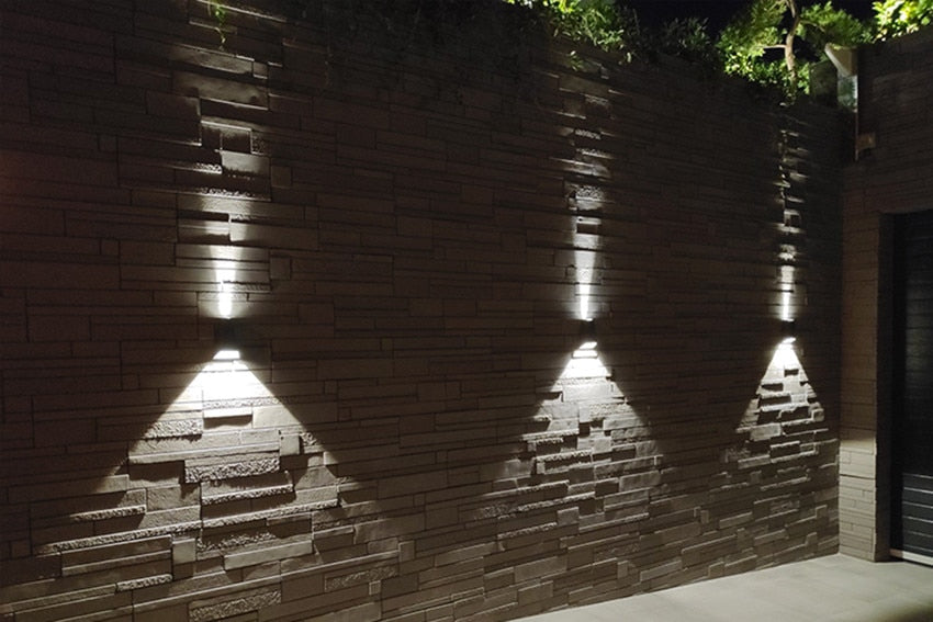 Pyramid Waterproof Outdoor Wall Lamp | IP65 Rated LED Exterior Lighting | Aluminum & Tempered Glass | Black, Gray, White | Warm & Cool White Options | Hardwired & Plug-in
