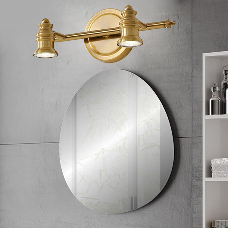 Taavita Bathroom Vanity Mirror Light Traditionalism 2/3/4-Bulb Metal Brass Wall Lamp Lighting SMD LED Warm 39 Watt max