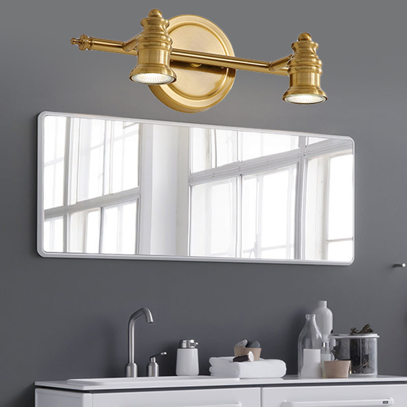Taavita Bathroom Vanity Mirror Light Traditionalism 2/3/4-Bulb Metal Brass Wall Lamp Lighting SMD LED Warm 39 Watt max
