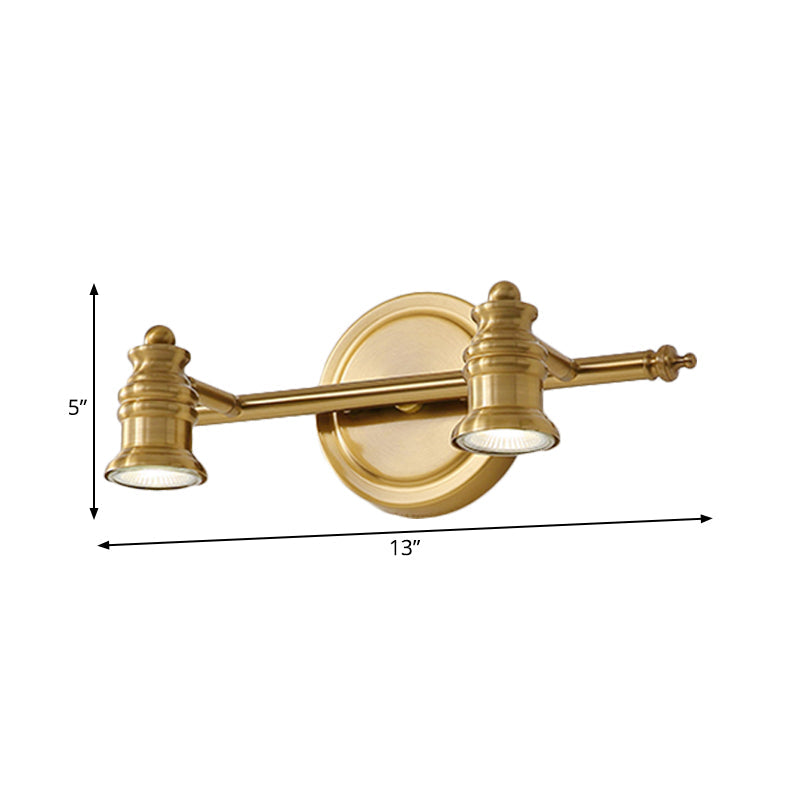 Taavita Bathroom Vanity Mirror Light Traditionalism 2/3/4-Bulb Metal Brass Wall Lamp Lighting SMD LED Warm 39 Watt max