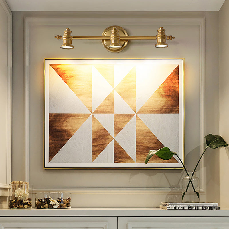 Taavita Bathroom Vanity Mirror Light Traditionalism 2/3/4-Bulb Metal Brass Wall Lamp Lighting SMD LED Warm 39 Watt max