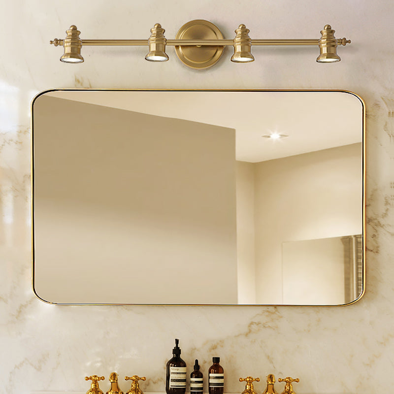 Taavita Bathroom Vanity Mirror Light Traditionalism 2/3/4-Bulb Metal Brass Wall Lamp Lighting SMD LED Warm 39 Watt max