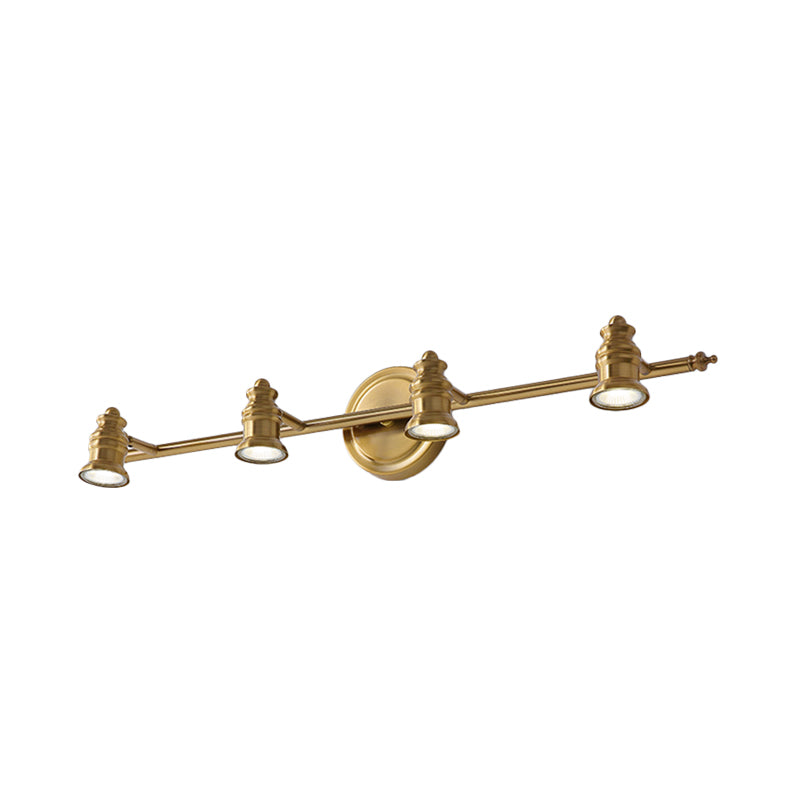 Taavita Bathroom Vanity Mirror Light Traditionalism 2/3/4-Bulb Metal Brass Wall Lamp Lighting SMD LED Warm 39 Watt max