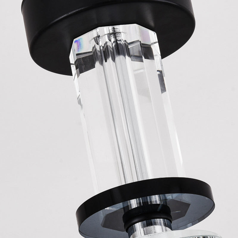 Taavita Rectangle-Cut Crystal Sputnik Chandelier Modernism 3/6/8 Lights Black Light Fixture Ceiling