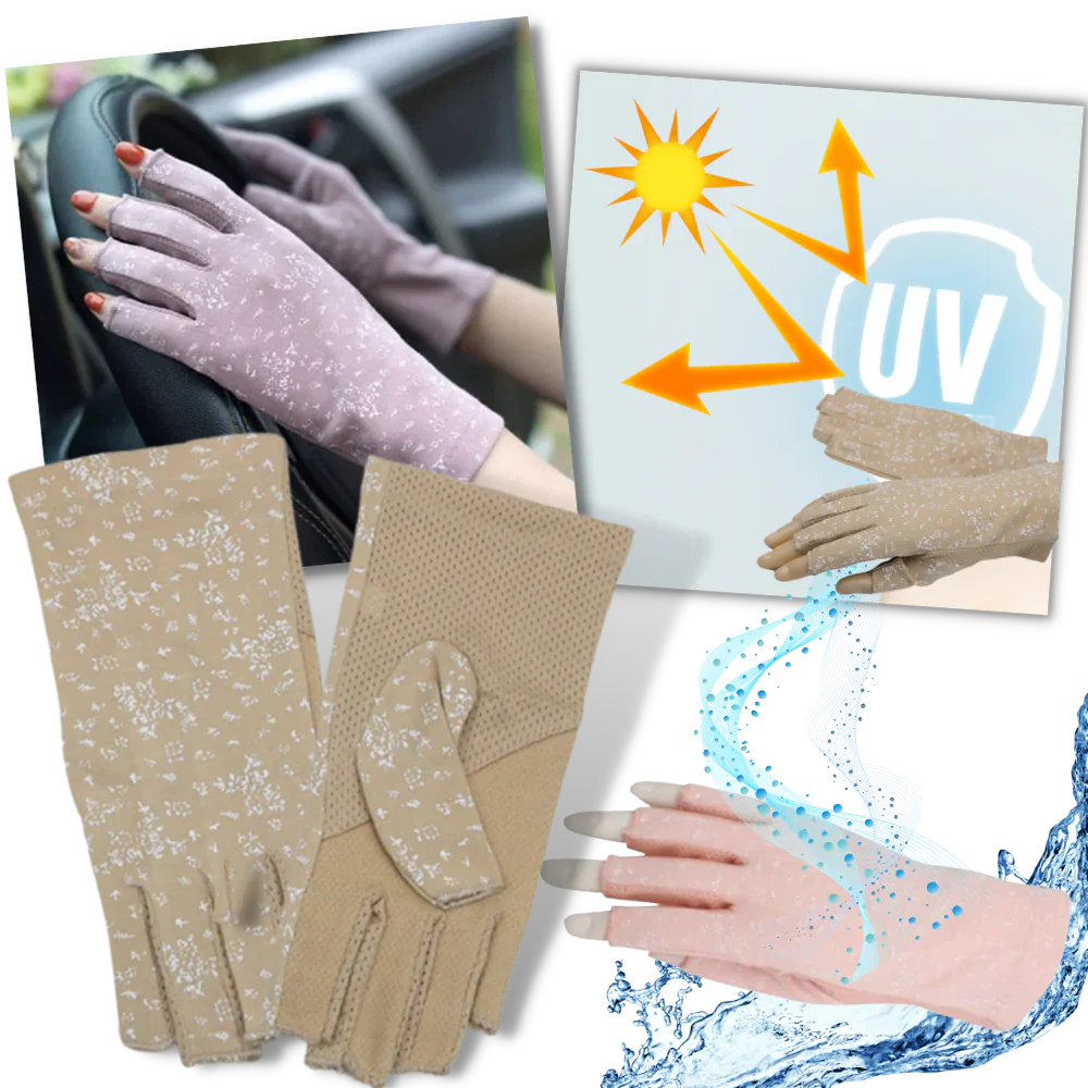 UV-Resistant Cotton Gloves for Sun Protection – Fashionable Design