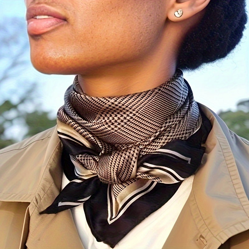 Square Scarf | Lightweight | Vintage Style Accent | Polyester