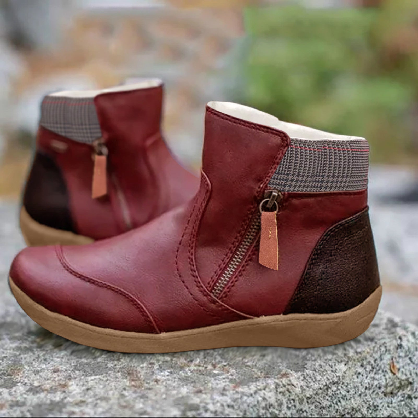 Women's Orthopedic Boots | Waterproof Leather & Non-Slip Sole | Pain Relief for Foot Conditions