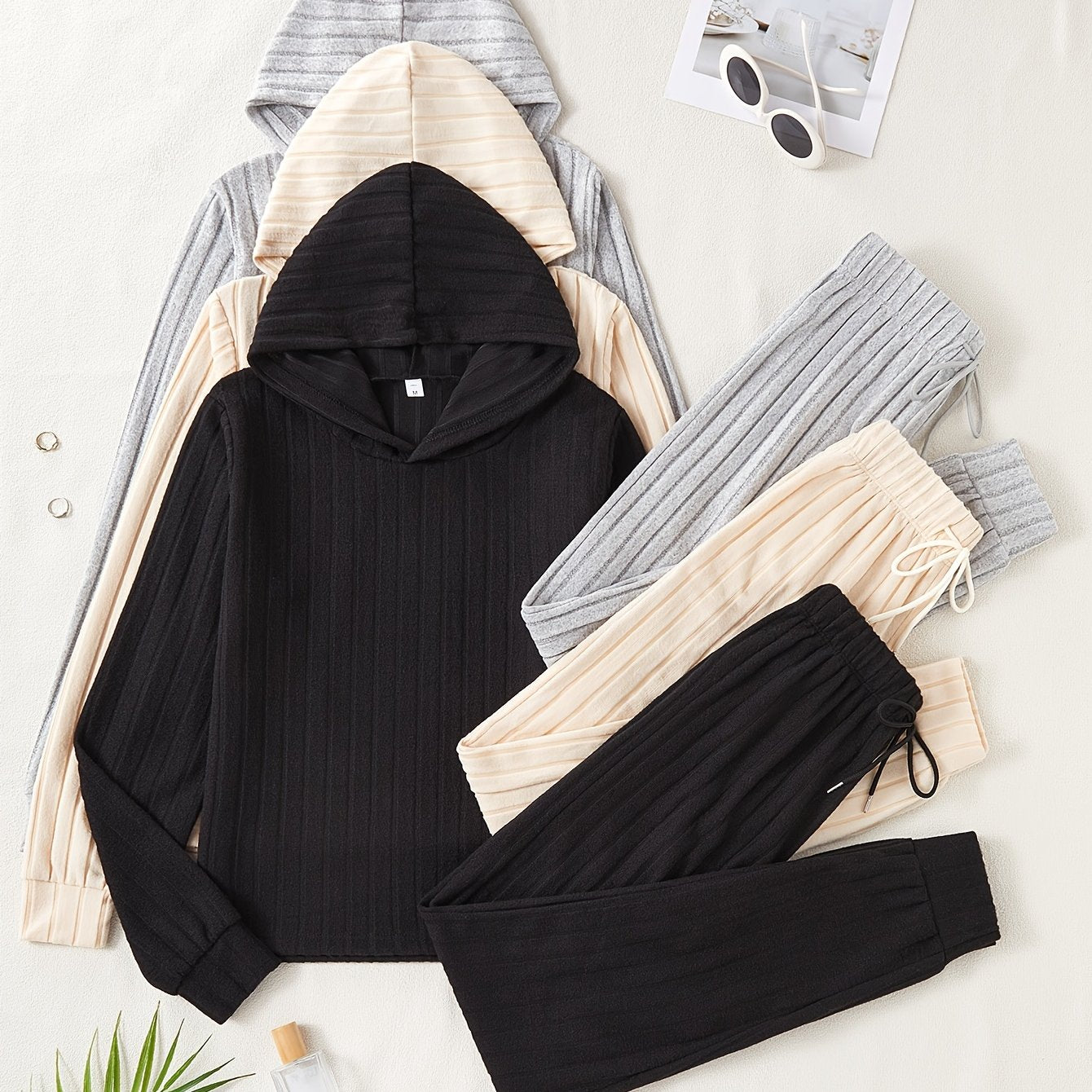 Women's Sportswear Set | Stretchy Ribbed | All-Day Comfort | Polyester