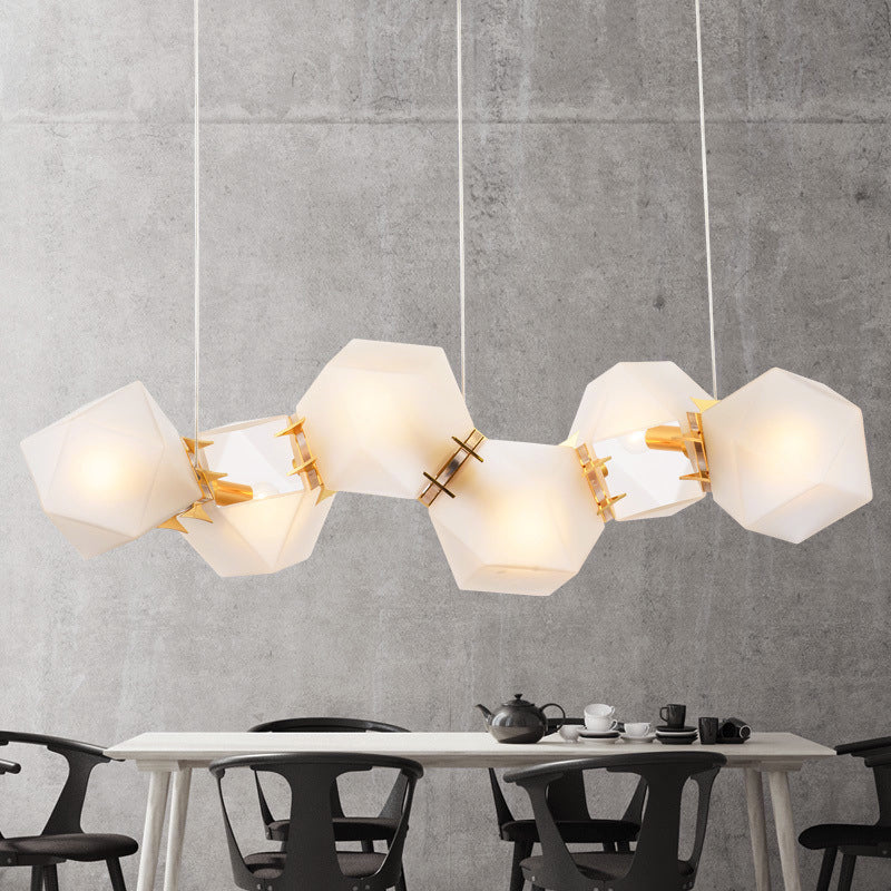 Taavita Geometric Glazed Chandeliers - Postmodern Lighting 6/8/10 Heads Gold Hanging Lamp Kit
