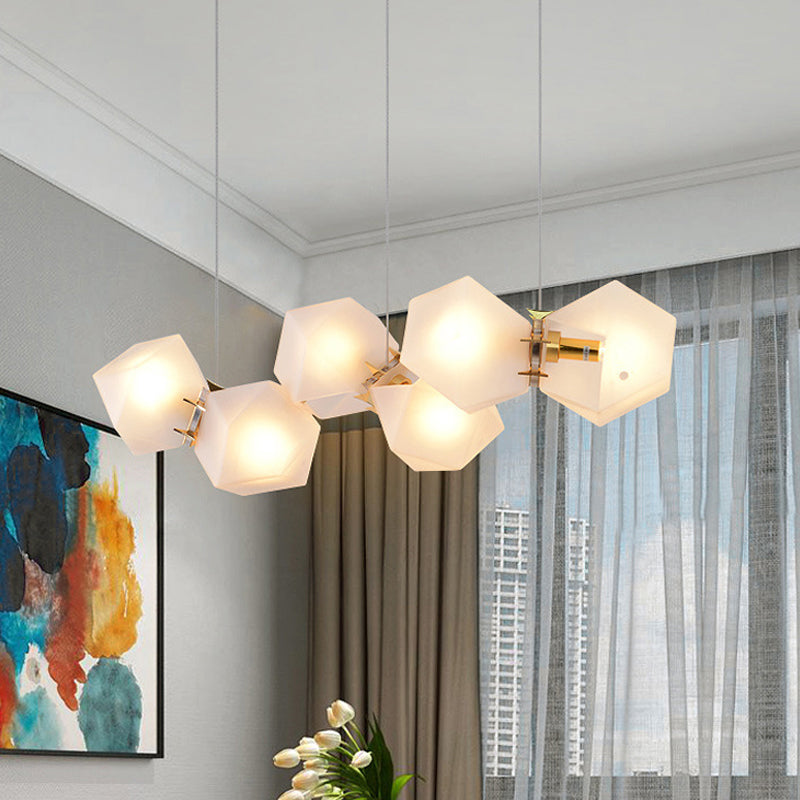 Taavita Geometric Glazed Chandeliers - Postmodern Lighting 6/8/10 Heads Gold Hanging Lamp Kit