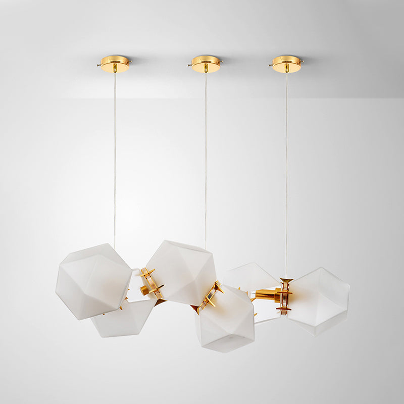 Taavita Geometric Glazed Chandeliers - Postmodern Lighting 6/8/10 Heads Gold Hanging Lamp Kit