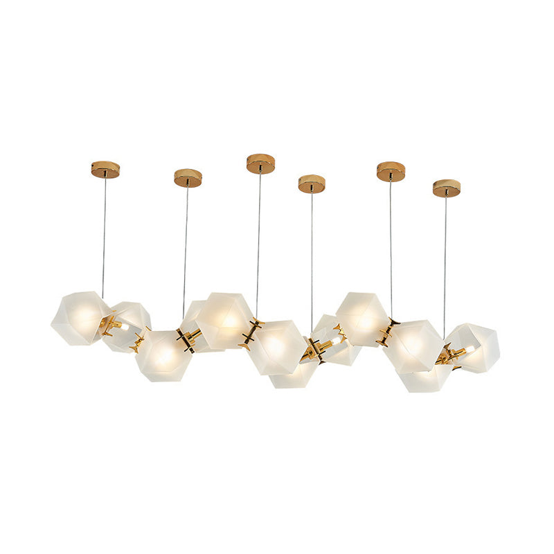 Taavita Geometric Glazed Chandeliers - Postmodern Lighting 6/8/10 Heads Gold Hanging Lamp Kit