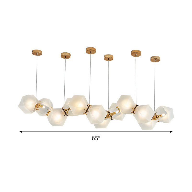 Taavita Geometric Glazed Chandeliers - Postmodern Lighting 6/8/10 Heads Gold Hanging Lamp Kit