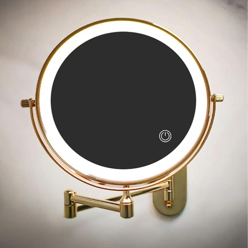 Taavita LED Rechargeable Magnifying Makeup and Bathroom Vanity Mirror