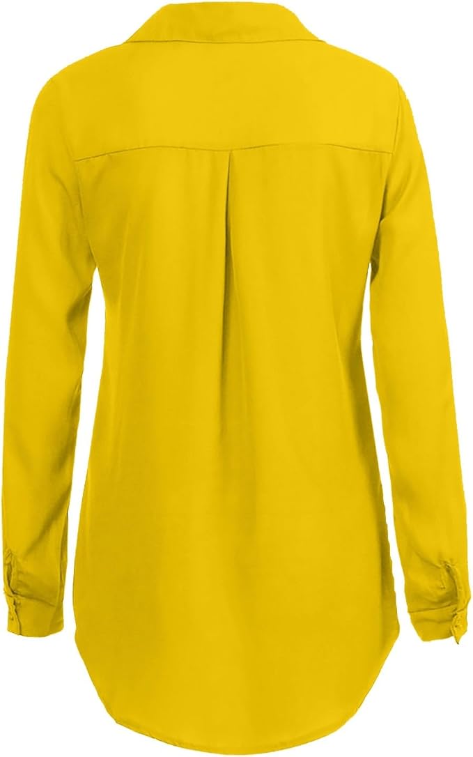 Women's Blouse | Elegant Chiffon Fabric | Versatile Long-Sleeve Design | Comfortable Fit