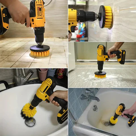Tile and Bathroom Scrubbing Brush Set – Strong Cleaning for Kitchen