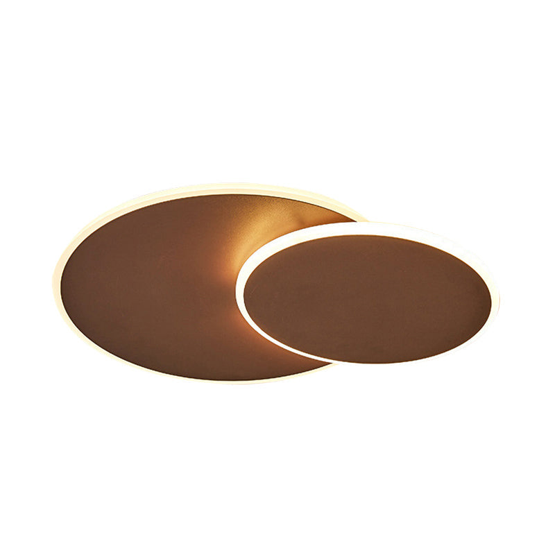Round Acrylic Flush Mount Ceiling Light Fixture Minimalist Warm/White 16"/19.5" Wide LED Lamp in Taavita/White Light