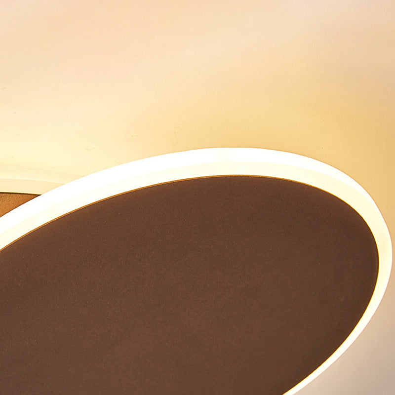 Round Acrylic Flush Mount Ceiling Light Fixture Minimalist Warm/White 16"/19.5" Wide LED Lamp in Taavita/White Light