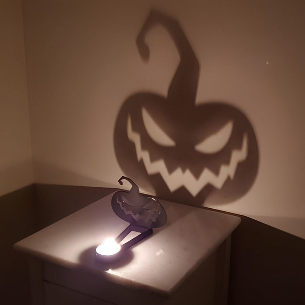 Halloween Metal Candle Holder Decorative Pumpkin Skull Design