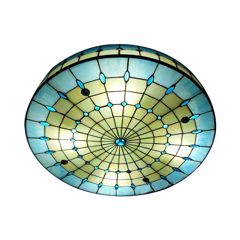 Taavita Bedroom Ceiling Lights, Jewel Decorated Drum Flush Mount Light Fixture