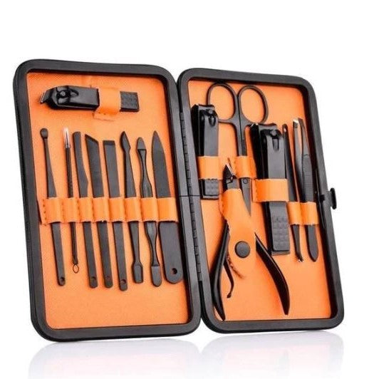 15-Piece Ultimate Nail Care Kit with Stylish Travel Case