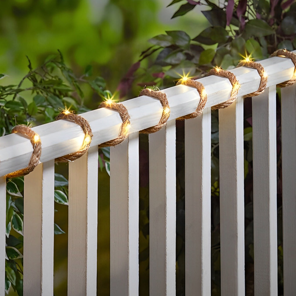 100/200 Taavita Rope LED String Lights - Battery-Operated Solar Decor with 100/200 Lights