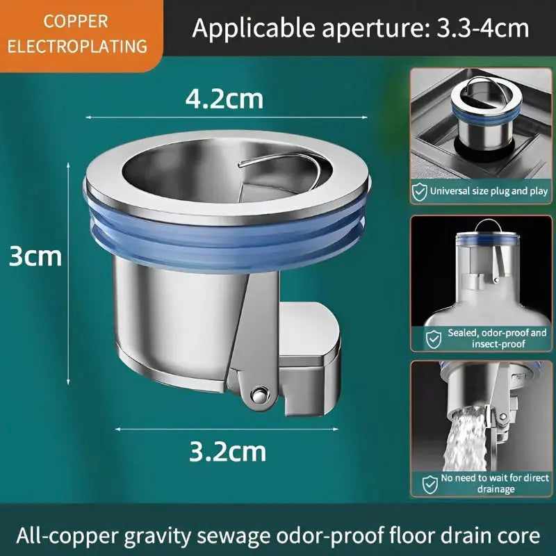 3-Pack Drain Defender with Automatic Closure
