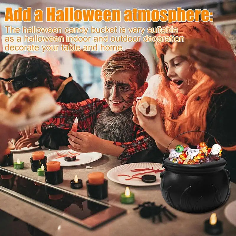 Halloween Decoration Set - Candy Bowl with Witch Cauldron Design