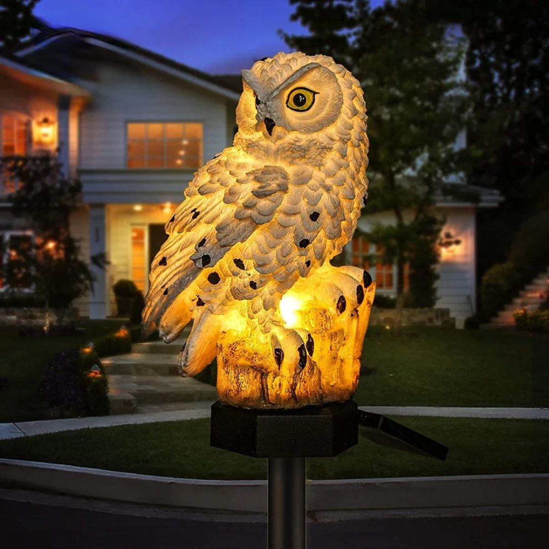 Charming Owl Solar Pathway Light for Outdoor Spaces