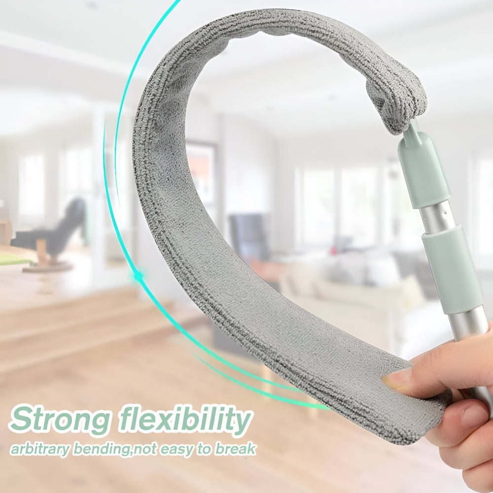 Slim Microfiber Mop with Extendable Tool for Tight Spaces