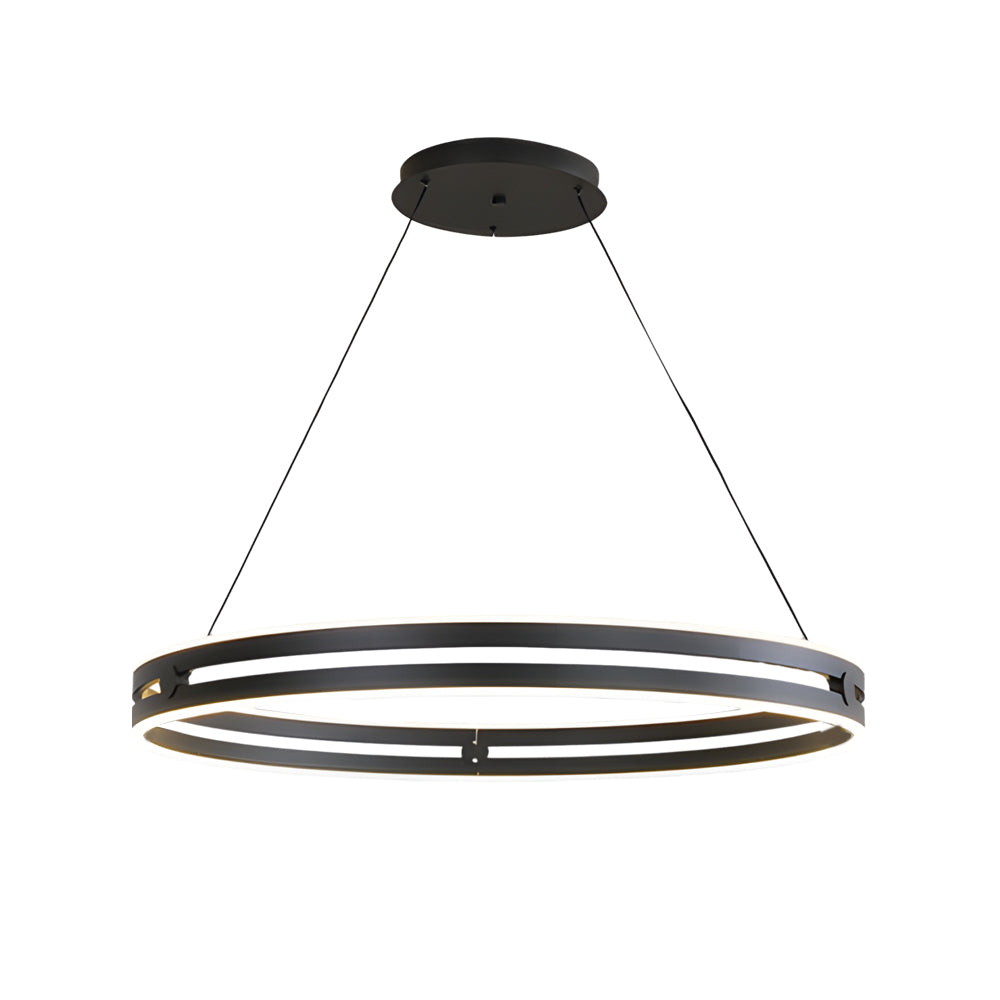 23.6-in Modern Double Wheel Chandelier LED Pendant Light, Taavita