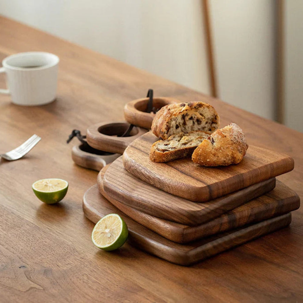Set of 2 Walnut Cutting Boards – Includes Hanging Loop Handle