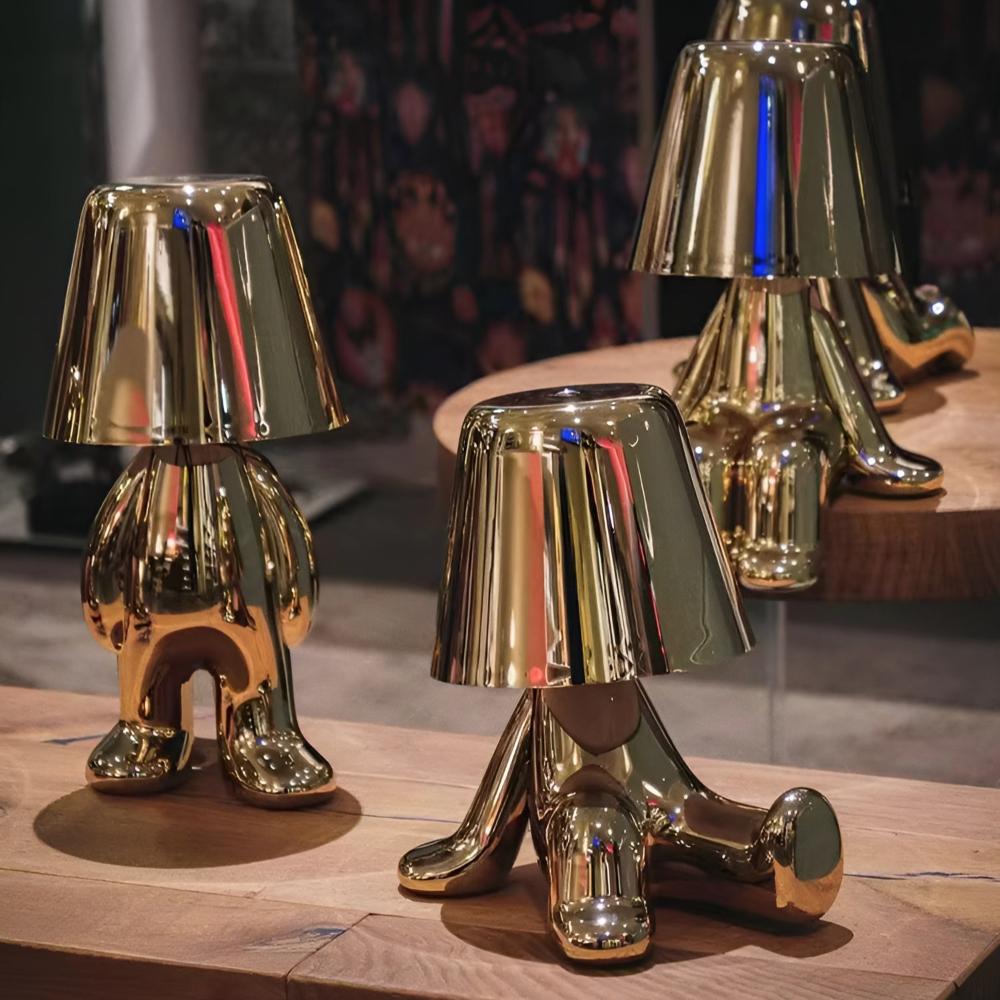 LuxeAura – Stylish Sculptural Table Lamp for Any Space