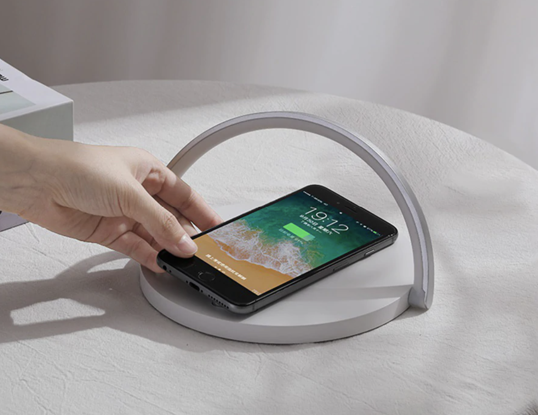 Wireless Charging Bedside Lamp with LED Light