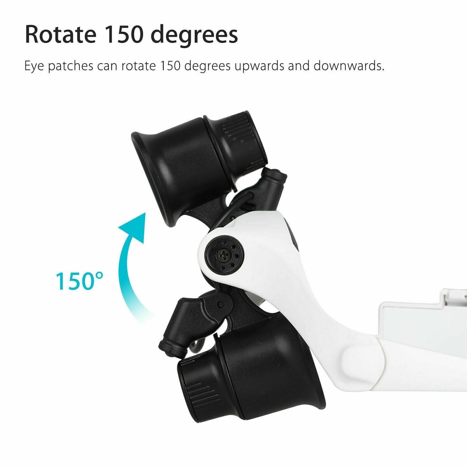 Adjustable LED Magnifying Glasses with Interchangeable Lenses