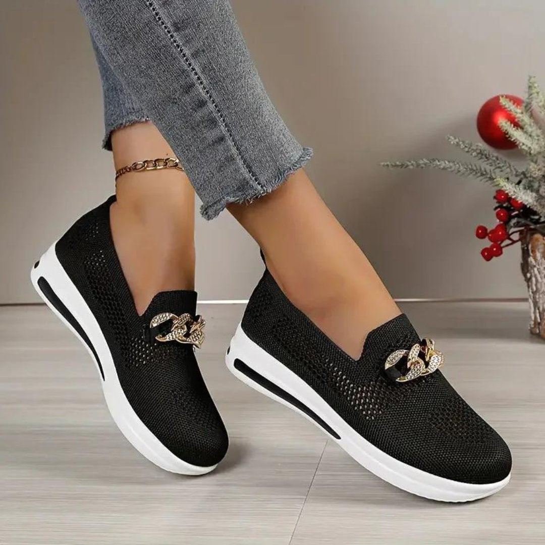 Women's Slip-On Sneakers | Breathable Knit Mesh Upper | Lightweight Comfort | Casual Summer Wear