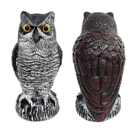 Lifelike Owl Garden Guardians - Set of 2 Natural Pest Deterrents