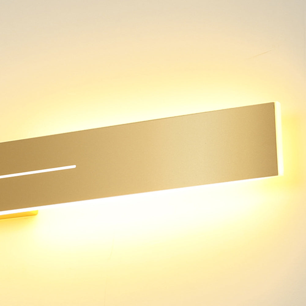 Taavita | Modern Linear LED Wall Lamp Black/Gold Acrylic Bathroom