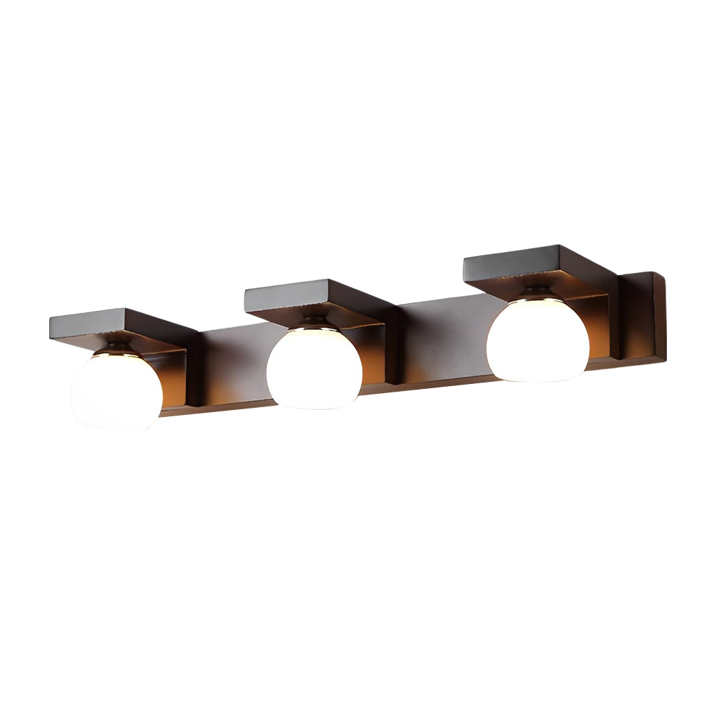 2/3 Light Wood Adjustable Spotlights LED Bathroom Vanity Light Mirror Bath Bar