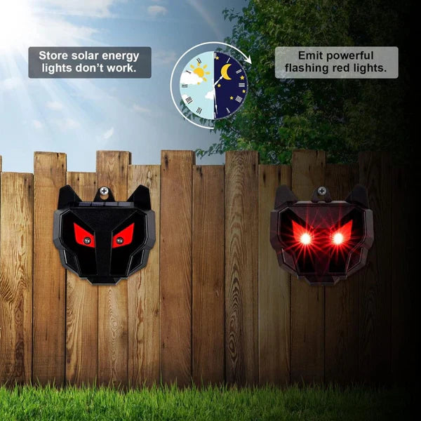 2-Pack Solar-Powered Repeller for Nocturnal Animals Outdoors