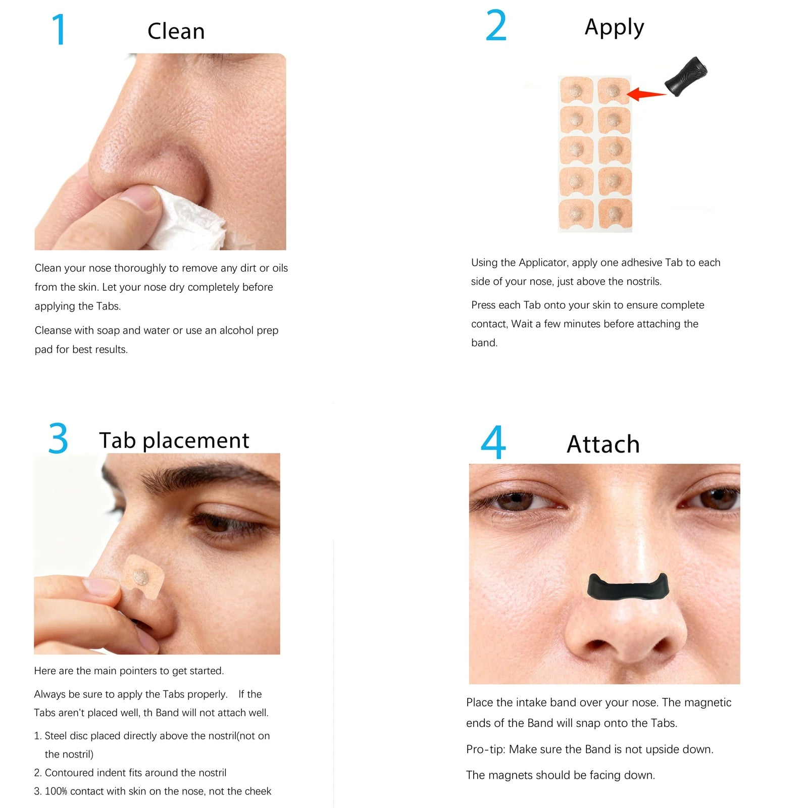 Anti-Snoring Nasal Strips with Magnetic Design