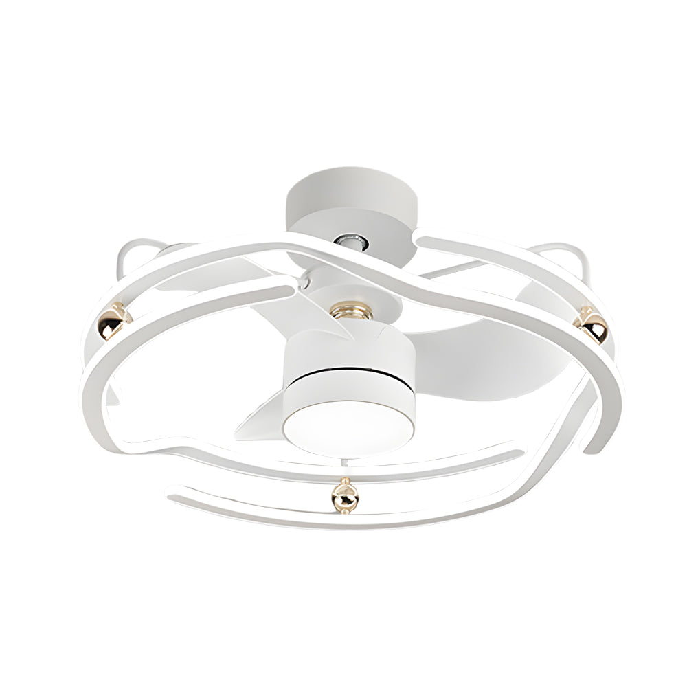 23.6’’ Low Profile Ceiling Fan with Remote and Dimmable Light
