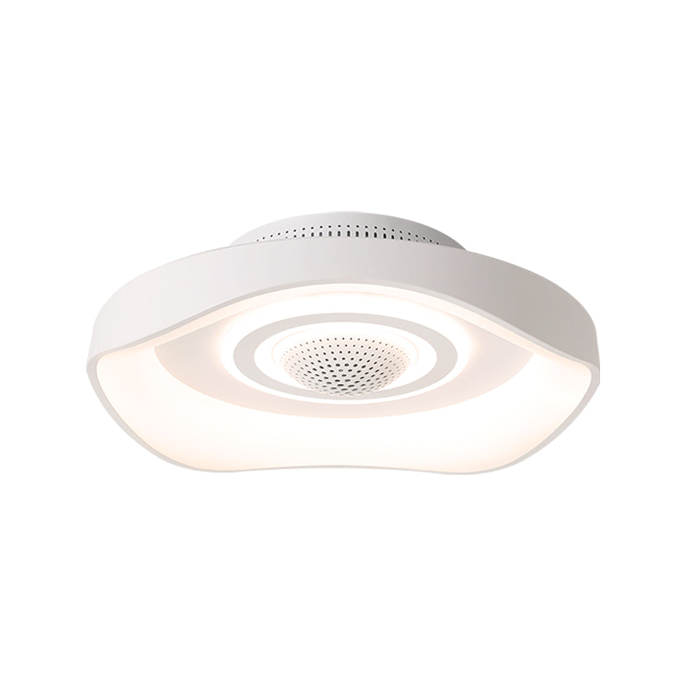 20'' Modern Bladeless Ceiling Fan with Round Design and Dimmable LED Light