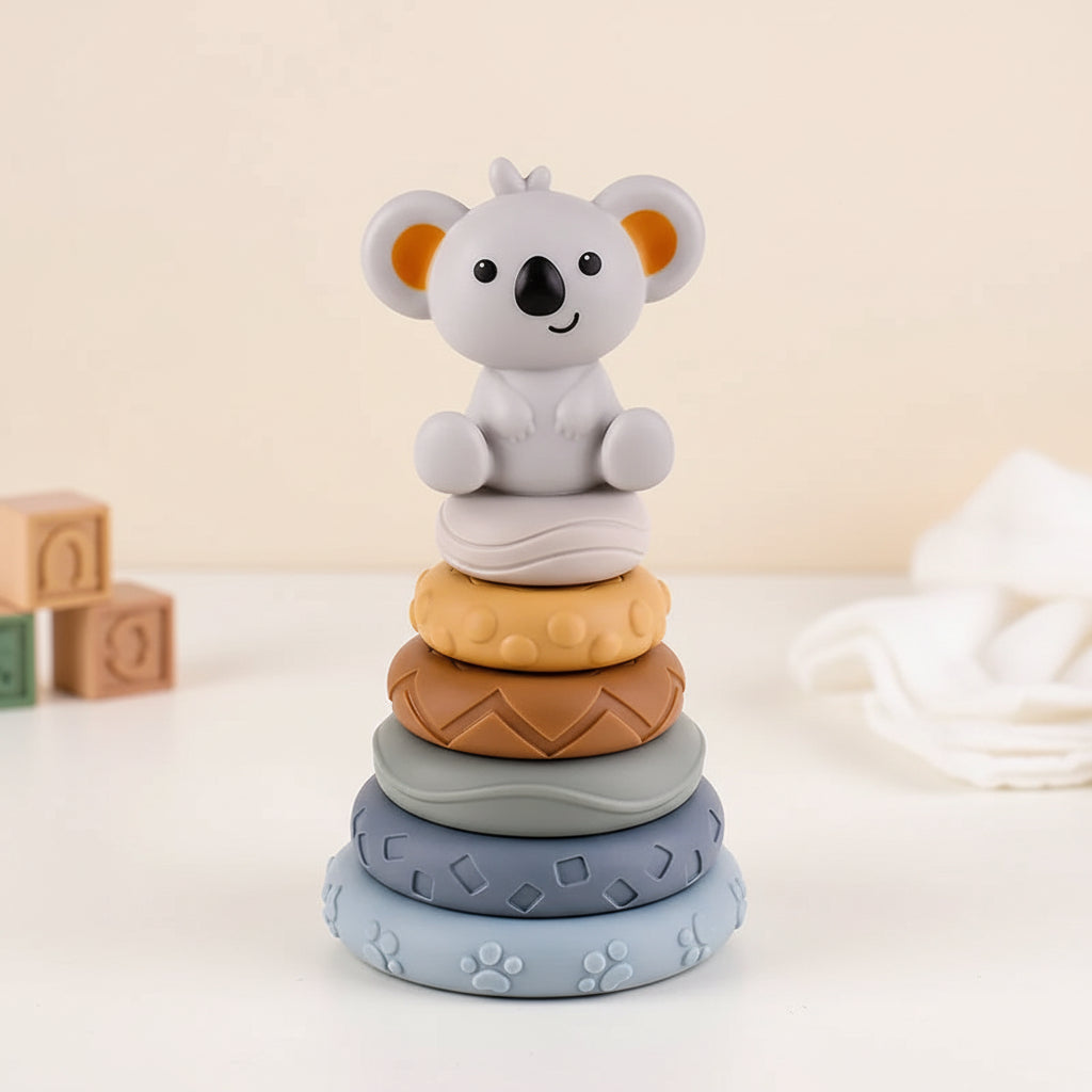 Colorful Stacking and Teething Cubes for Infants
