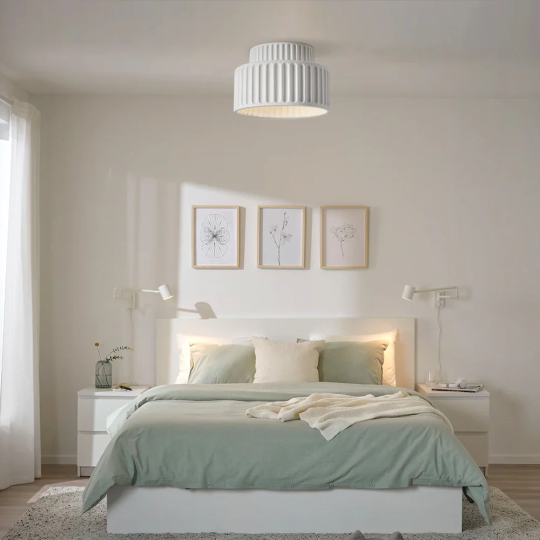 Charming Vintage-Inspired Semi-Flush Ceiling Light for Low Spaces