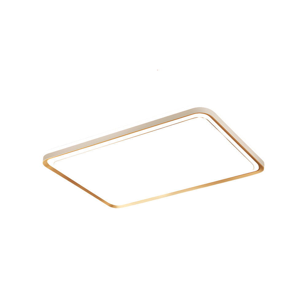 1-Light Geometric Rectangular LED Flush Mount Ceiling Light by Taavita